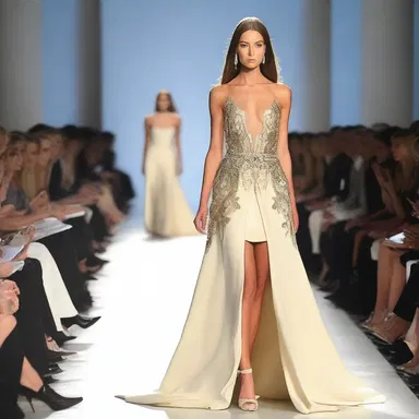 She walked down the runway in a beautifully robed gown that caught everyone's attention.