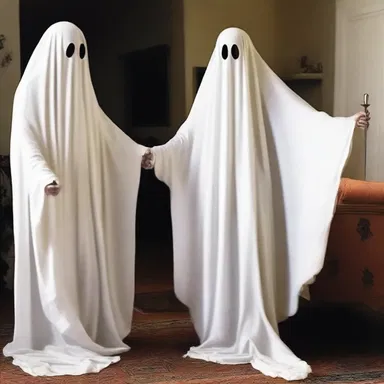 Why did the ghost arrive at the costume party robed in a bedsheet? Because it couldn't find any fine attire!
