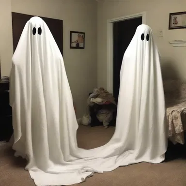 Why did the ghost arrive at the costume party robed in a bedsheet? Because it couldn't find any fine attire!