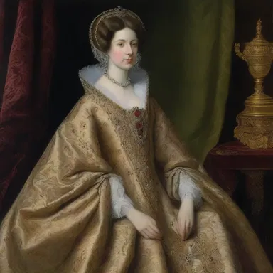 The masterpiece depicted a regal figure robed in luxurious garments, highlighting the artist's attention to detail.