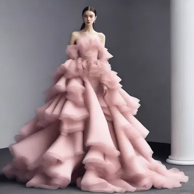 The avant-garde fashion designer created a breathtaking gown with cascading layers of ruffles that seemed to shuck tradition and redefine elegance.