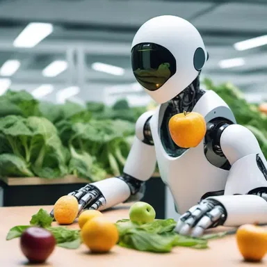 In the year 3019, humans have developed advanced robotic assistants that can shuck the outer layers of fruits and vegetables with unprecedented precision.