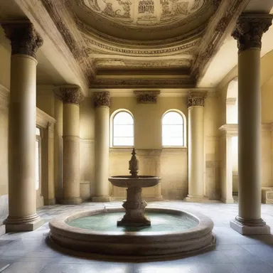 In the olden days, the pump room at the spa was believed to be a sacred place where the gods bestowed their healing powers upon the medicinal waters.
