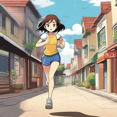 The protagonist in the novel was the fastest runner in her town.