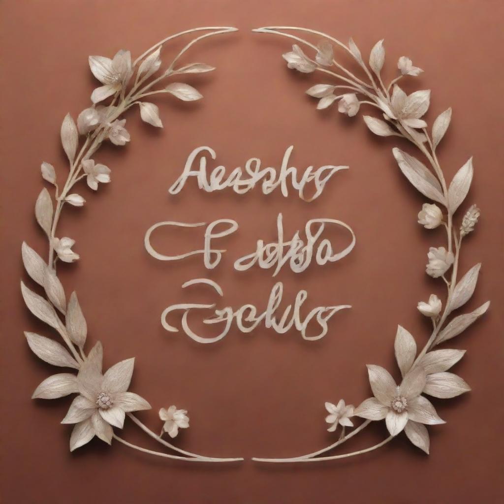 Artistic image with the beautiful inscription 'Ayesha and Zohaib forever and ever' in elegant script lettering