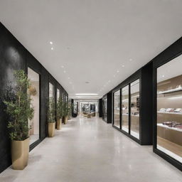 The renovated shops transformed into an immaculate and luxurious retail space