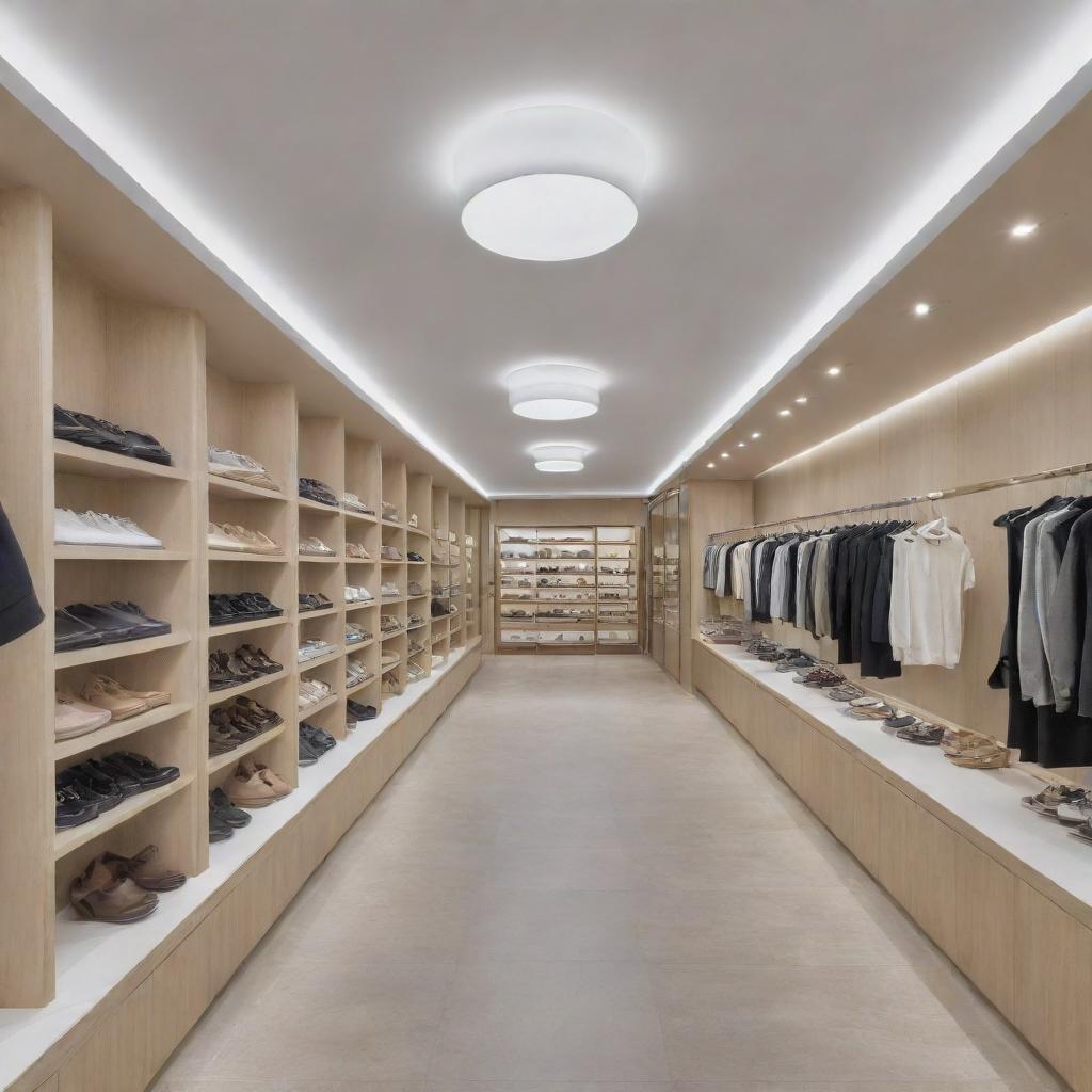 The renovated shops transformed into an immaculate and luxurious retail space