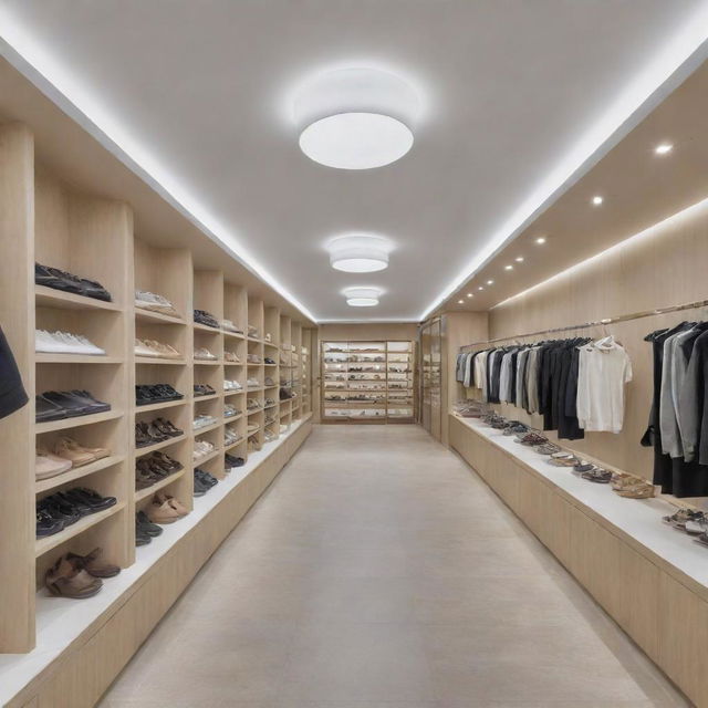 The renovated shops transformed into an immaculate and luxurious retail space