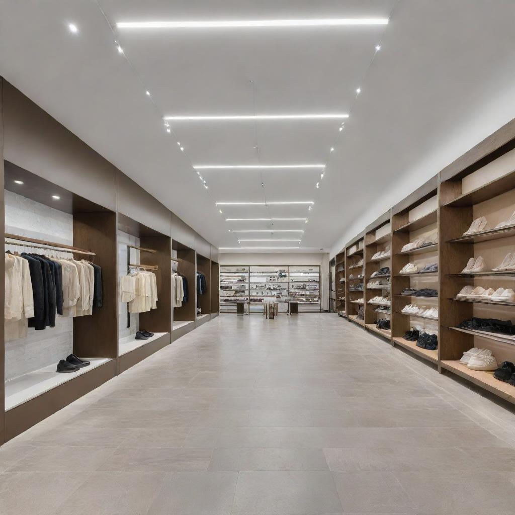 The renovated shops transformed into an immaculate and luxurious retail space