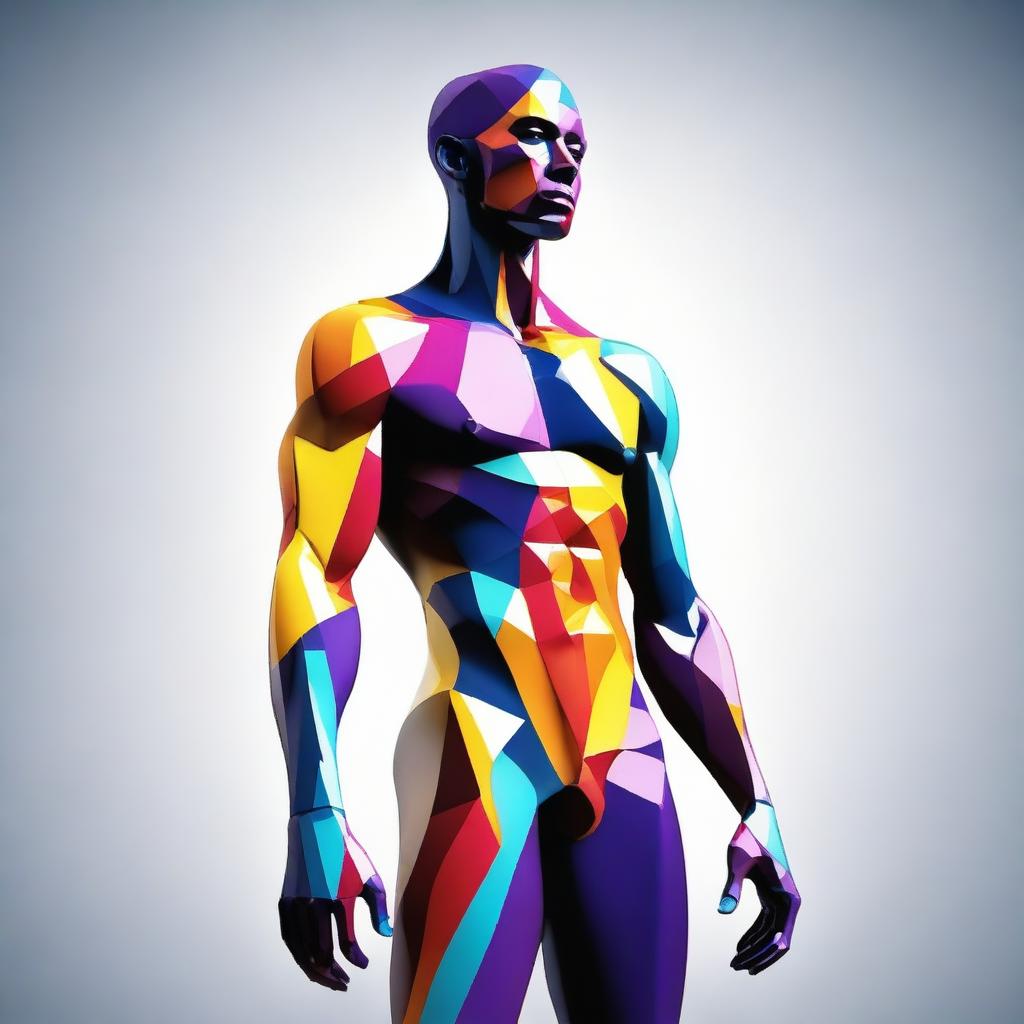 A high-quality digital art piece illustrating a human figure