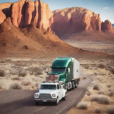 The couple took a romantic road trip across the country, driving a semi and enjoying the adventure together.