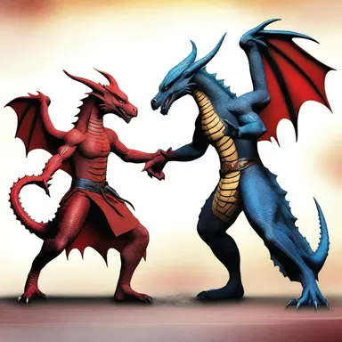 In the semi of the fantasy elimination tournament, the dragons faced off against the wizards.