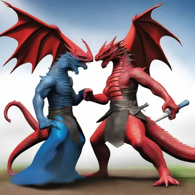In the semi of the fantasy elimination tournament, the dragons faced off against the wizards.