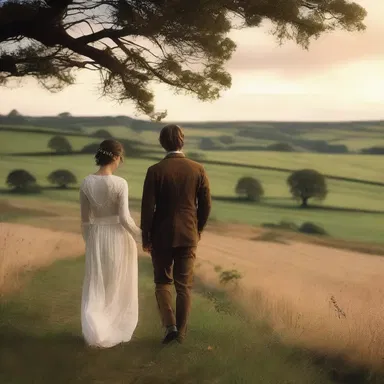 The film director captured breathtaking shots of the rolling leys as a backdrop for the romantic scene.