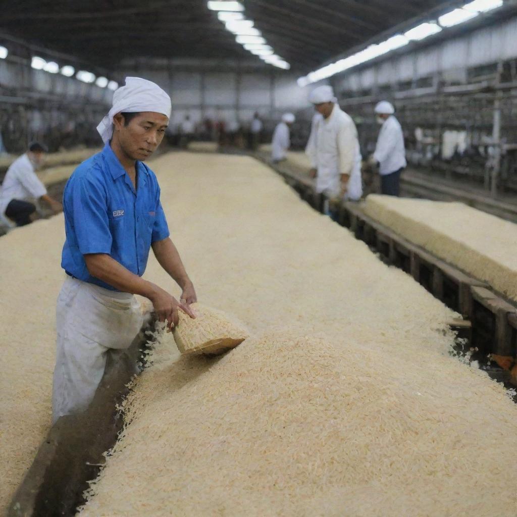 A transformation into the largest and best rice factory