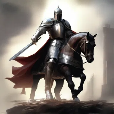 The unyielding knight valiantly protected the kingdom from evil forces, never backing down.