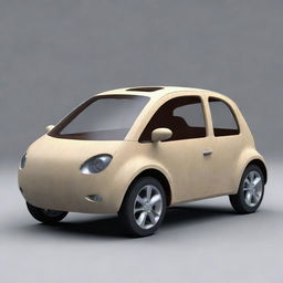 An imagined car design symbolic of low cost, possibly constructed from rudimentary materials