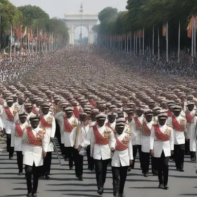 The country commemorated the silver jubilee of its independence from colonial rule with a grand celebration.
