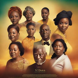 A high-resolution image designed as an English movie poster, portraying a rags-to-riches story featuring Black characters