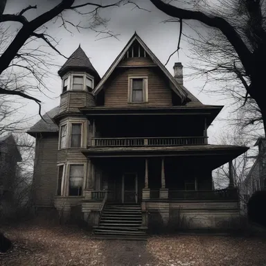 The urban legend about the haunted house has been mythicized with each retelling, making it even scarier.