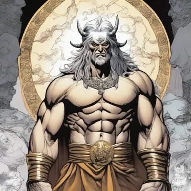 In the graphic novel, the artist mythicized the main character, depicting him as a god-like figure with extraordinary abilities.