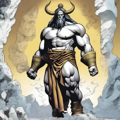 In the graphic novel, the artist mythicized the main character, depicting him as a god-like figure with extraordinary abilities.
