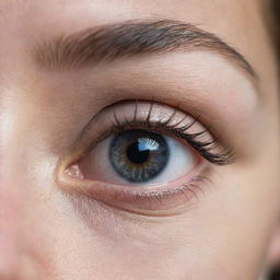 An impactful close-up image of eyes welling up with tears, exhibiting the heartfelt emotion of sorrow