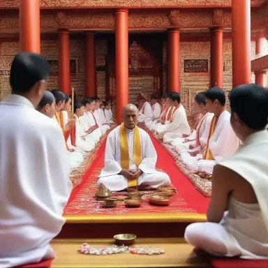 During the spiritual ceremony, the sacred chanting and rituals penetrated my soul, filling me with a sense of peace and devotion.