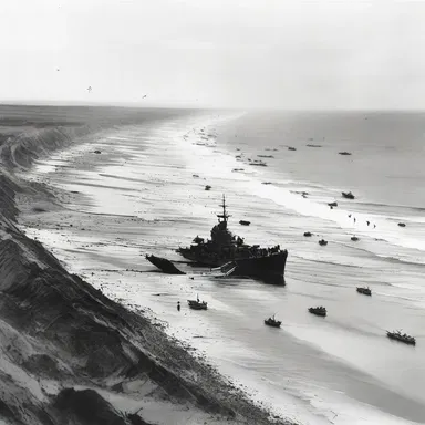 During World War II, the Allied forces strategically planned to penetrate the enemy defenses by launching a surprise attack on Normandy Beach.