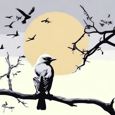 In the novel 'To Kill a Mockingbird', the mockingbird is a symbol, symbolising innocence and injustice.