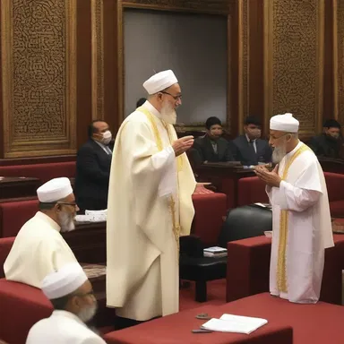 The religious leader used a filibuster during the debate in the religious council to delay the decision on a controversial matter.
