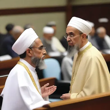 The religious leader used a filibuster during the debate in the religious council to delay the decision on a controversial matter.
