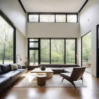 The choice to include large windows in the design was intentional, as it aimed to filibuster the lack of natural light in the space.