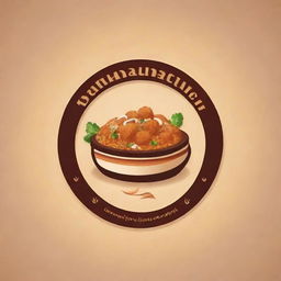 Create a unique and eye-catching logo for a biryani restaurant named 'Badnaam Biryani', incorporate elements relating to biryani and Indian culture.