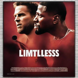 An exceptionally high-quality digital art image depicting a movie poster for a basketball-themed film titled 'Limitless'