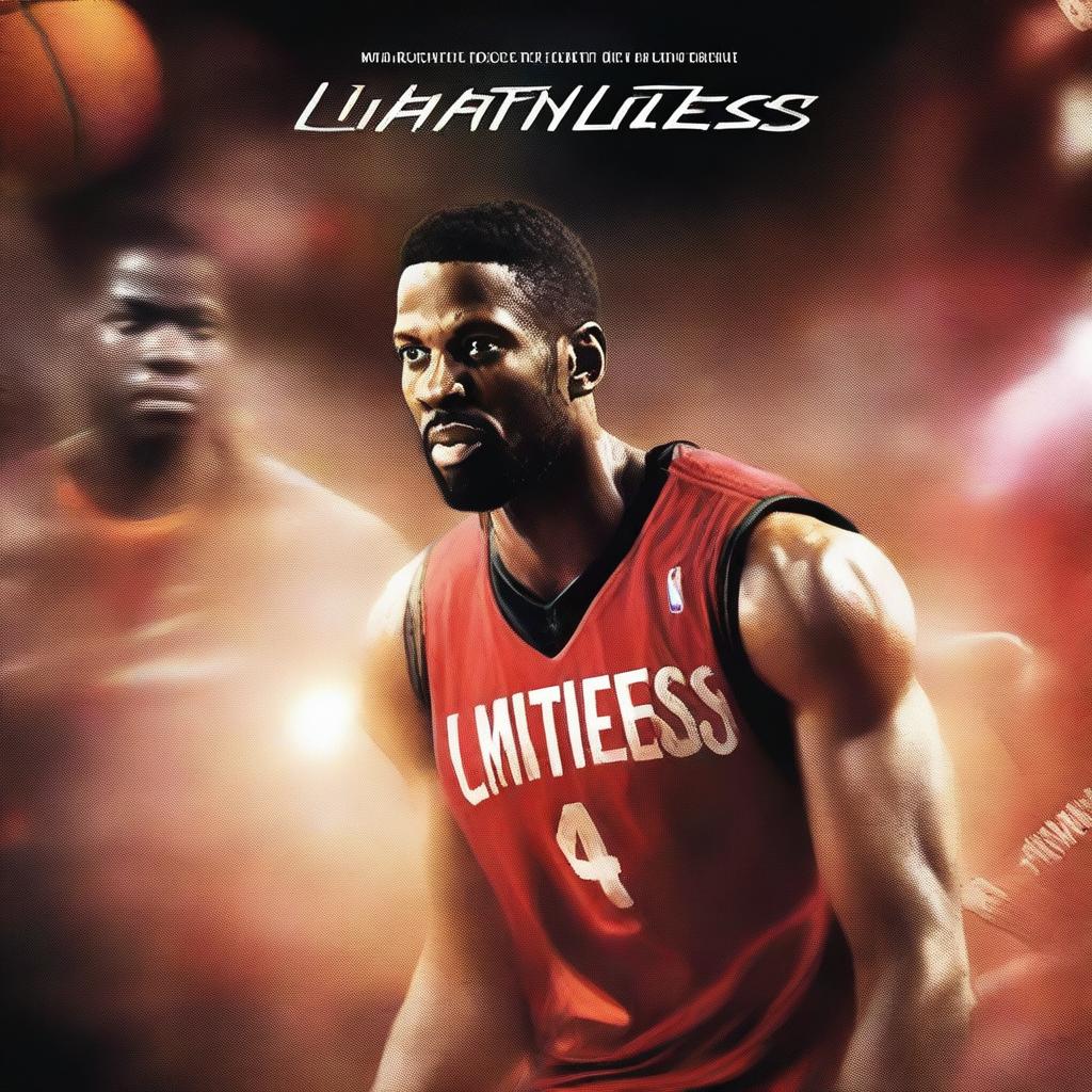 A high-quality digital art image depicting a movie poster for a basketball-themed film, 'LIMITLESS'