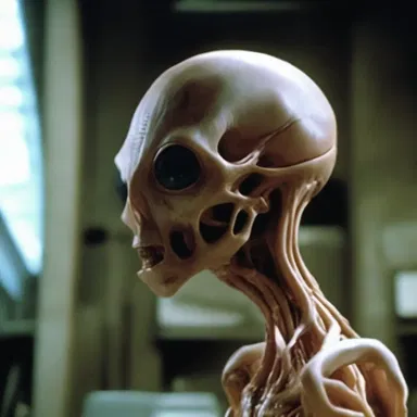 The extraterrestrial creature in the movie had exocentric anatomy that baffled the scientists.