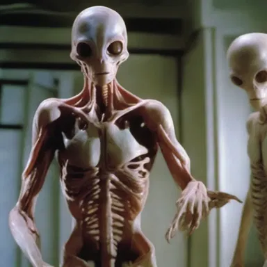 The extraterrestrial creature in the movie had exocentric anatomy that baffled the scientists.