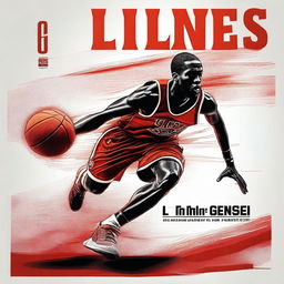 A high-quality digital art movie poster about basketball