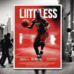 A high-quality digital art movie poster about basketball