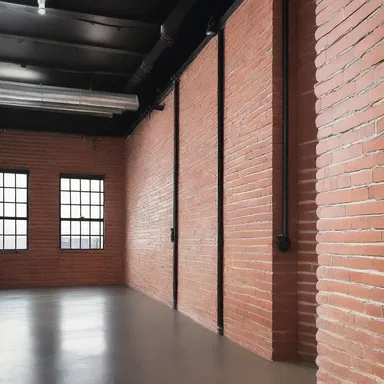 The rough, coarse-grained texture of the exposed brick wall gave the loft a unique and industrial look.