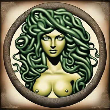 In Greek mythology, Medusa was known for her snakes for hair and her coarse-grained skin, turning anyone who looked at her into stone.