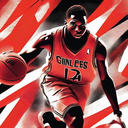 A high-quality digital art movie poster about basketball