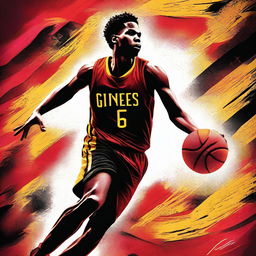 A high-quality digital art movie poster about basketball