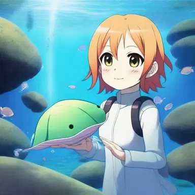 In the anime series, the protagonist befriends a freshwater limpet that possesses magical powers.