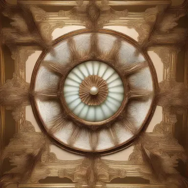 The intricate pattern of a freshwater limpet shell inspired the design of an ornate ceiling in a luxurious mansion.