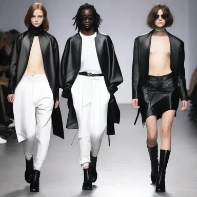 The bilious designer presented a collection of edgy and irritable clothing.