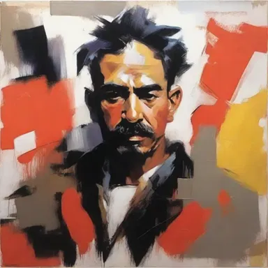 The artist expressed his bilious mood through bold and aggressive brushstrokes.