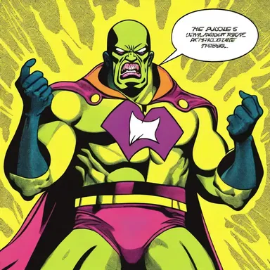 Captain Acid, the villain with the power to emit bilious acid from his mouth, was a formidable adversary for our superhero.