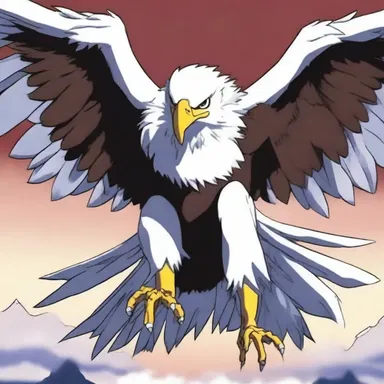 In the anime series, the protagonist's powerful eagle-like familiar had razor-sharp talons.